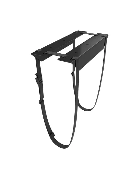 AISENS Soporte para CPU Debajo de Escritorio con Correa, Negro