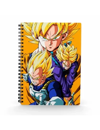 Libreta efecto 3d saiyans dragon ball z