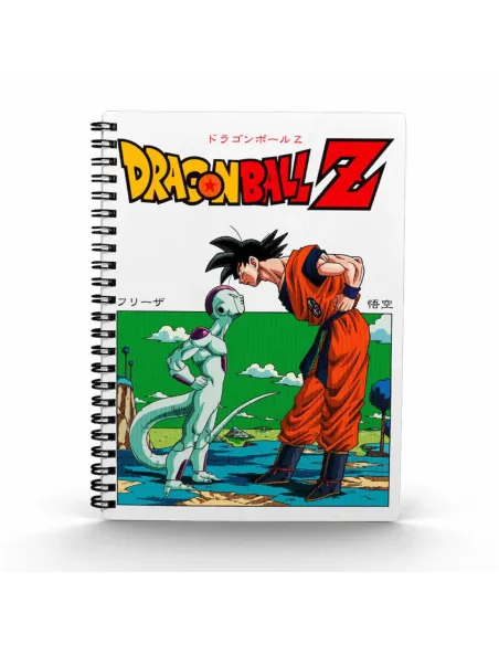 Libreta efecto 3d frieza vs goku dragon ball z
