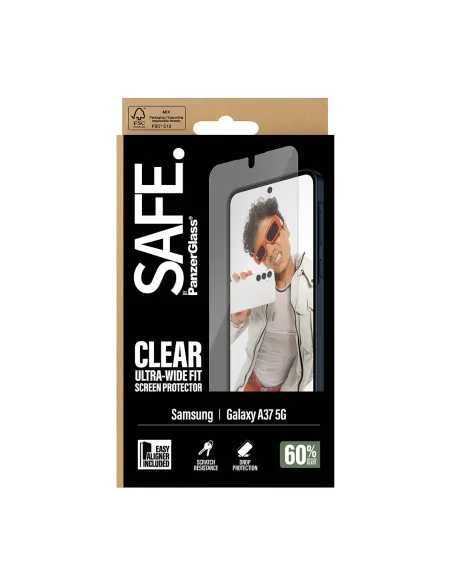 PanzerGlass SAFE. by ® Screen Protector Samsung Galaxy A37 5G | Ultra-Wide Fit w. EasyAligner Protector de pantalla 1 pieza(s)