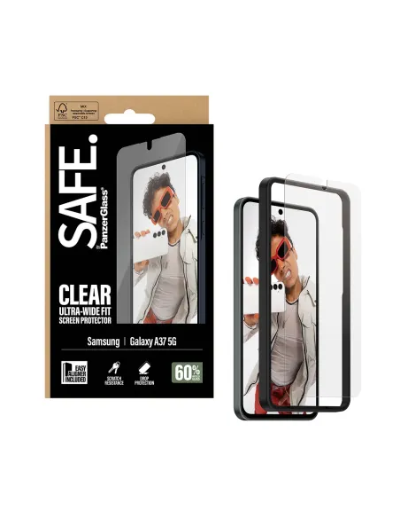 PanzerGlass SAFE. by ® Screen Protector Samsung Galaxy A37 5G | Ultra-Wide Fit w. EasyAligner Protector de pantalla 1 pieza(s)