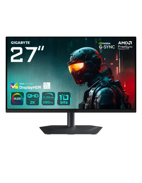 GIGABYTE MO27Q2A Monitor gaming OLED 2K QHD de 27"