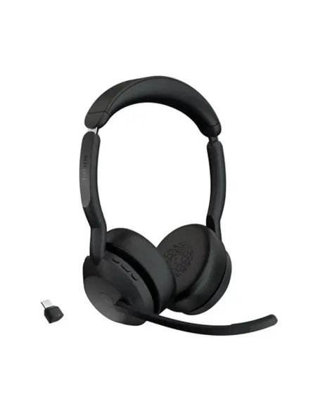 Auriculares jabra evolve2 55 ms stereo inalambrico negro