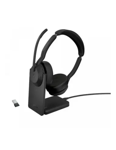 Auriculares jabra evolve2 55 ms stereo inalambrico negro