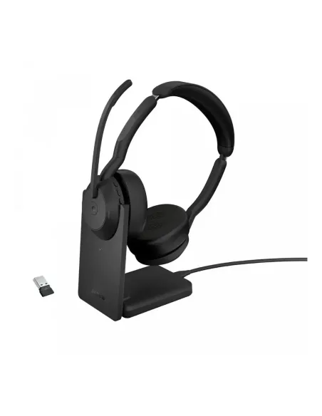 Auriculares jabra evolve2 55 ms stereo inalambrico negro