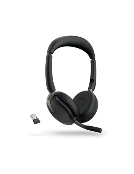 Auriculares jabra evolve2 65 flex uc stereo inalambrico negro