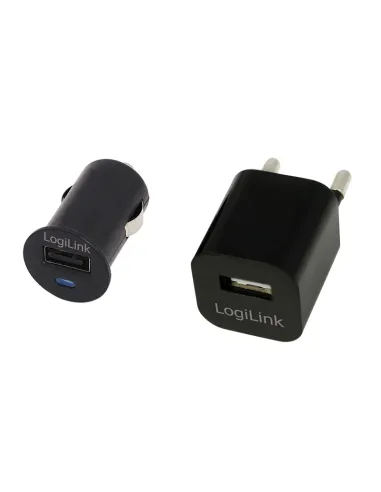 LogiLink PA0076 adaptador e inversor de corriente Auto Interior Negro