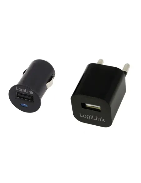 LogiLink PA0076 adaptador e inversor de corriente Auto Interior Negro