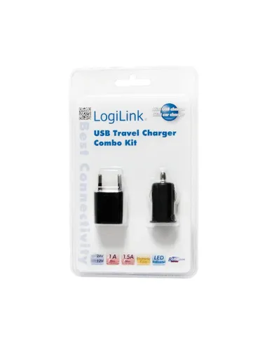 LogiLink PA0076 adaptador e inversor de corriente Auto Interior Negro