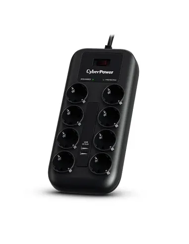 CyberPower P0820SUF0-DE limitador de tensión Negro 8 salidas AC 200 - 250 V 1,8 m