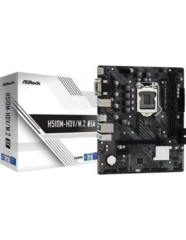 PLACA ASROCK H510M-HDV/M.2 SE,INTEL,1200,H470,2DDR4,64GB,VGA+DVI+HDMI,GBLAN,4SATA3,6USB3.2+M.2,MATX