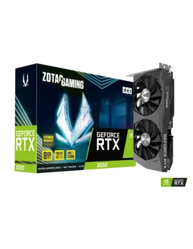 VGA ZOTAC RTX 3050 ECO,NV,RTX3050,GDDR6,8GB,128BIT,HDMI+3DP,2 VENTILADORES (ZT-A30500K-10M)