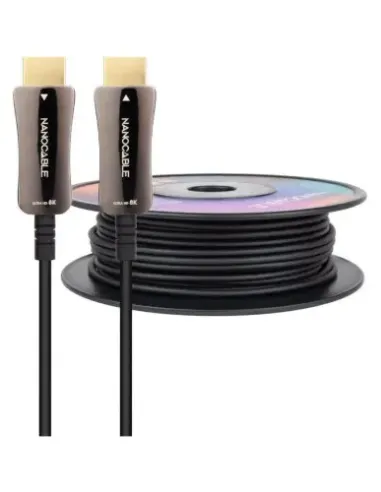 Nanocable Cable HDMI V2.1 AOC 8K@60Hz 4K@120Hz 48Gbps A/M-A/M, Negro, 60 m