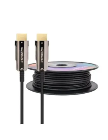 Nanocable Cable HDMI V2.0 AOC 4K@60Hz 18Gbps A/M-A/M, Negro, 100 m