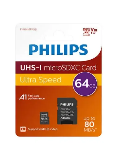 Philips FM64MP45B 00 memoria flash 64 GB MicroSDXC UHS-I Clase 10