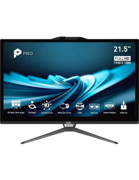 MSI Pro AP222T 14M-622EU Intel® Pentium® Gold G7400 54,6 cm (21.5") 1920 x 1080 Pixeles Pantalla táctil PC todo en uno 8 GB