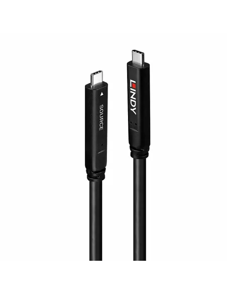 Lindy 43398 cable USB USB 3.2 Gen 1 (3.1 Gen 1) 10 m USB C 5 Gbit s 60 W Negro