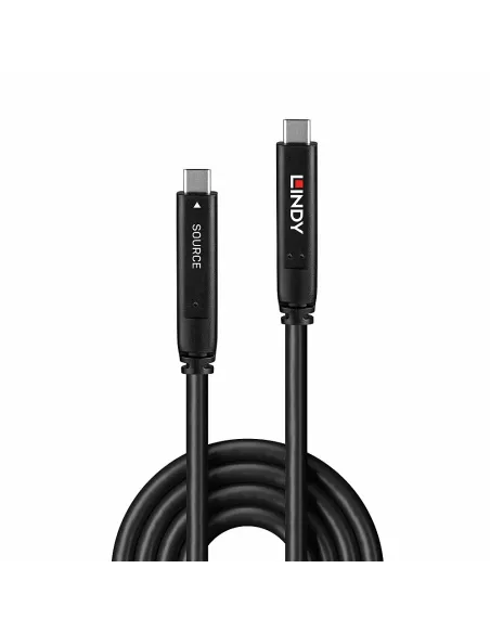 Lindy 43398 cable USB USB 3.2 Gen 1 (3.1 Gen 1) 10 m USB C 5 Gbit s 60 W Negro