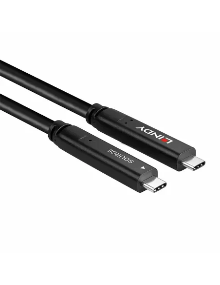 Lindy 43398 cable USB USB 3.2 Gen 1 (3.1 Gen 1) 10 m USB C 5 Gbit s 60 W Negro