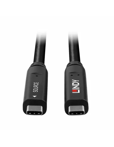 Lindy 43398 cable USB USB 3.2 Gen 1 (3.1 Gen 1) 10 m USB C 5 Gbit s 60 W Negro