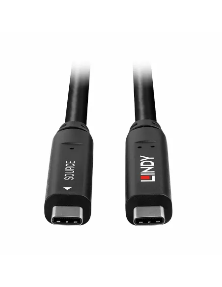 Lindy 43398 cable USB USB 3.2 Gen 1 (3.1 Gen 1) 10 m USB C 5 Gbit s 60 W Negro