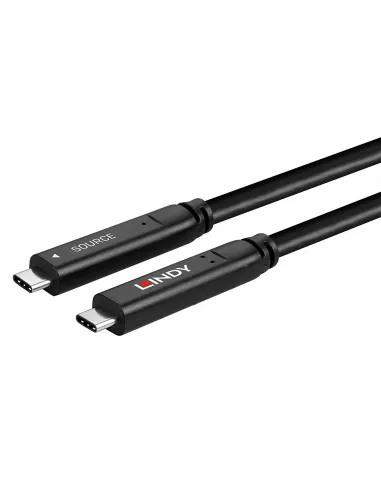 Lindy 43398 cable USB USB 3.2 Gen 1 (3.1 Gen 1) 10 m USB C 5 Gbit s 60 W Negro