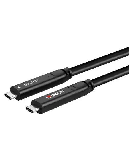 Lindy 43398 cable USB USB 3.2 Gen 1 (3.1 Gen 1) 10 m USB C 5 Gbit s 60 W Negro