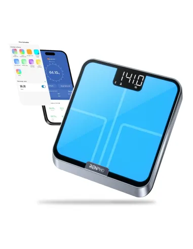 Renpho Elis Chroma Rectángulo Negro, Acero inoxidable Báscula personal electrónica