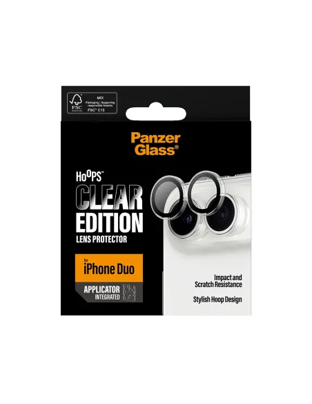 PanzerGlass ® Hoops® Camera Lens Protector Transparent iPhone Duo Protector de pantalla Apple 1 pieza(s)