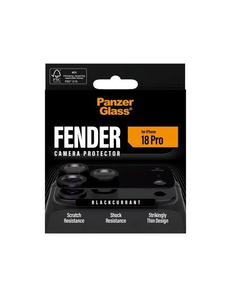 PanzerGlass ® Fender Camera Lens Protector Blackcurrant iPhone 18 Pro Protector de pantalla 1 pieza(s)