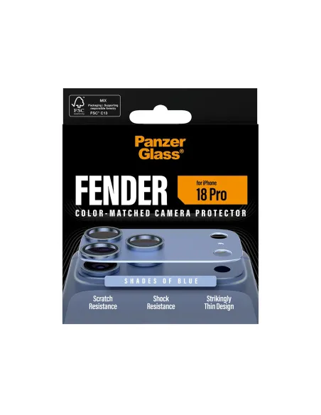 PanzerGlass ® Fender Camera Lens Protector Shades of Blue iPhone 18 Pro Protector de pantalla 1 pieza(s)