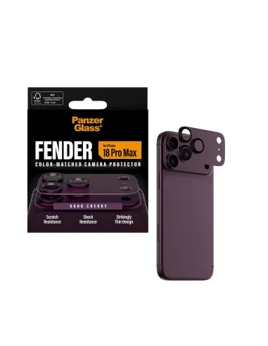 PanzerGlass ® Fender Camera Lens Protector Dark Cherry iPhone 18 Pro Max Protector de pantalla 1 pieza(s)