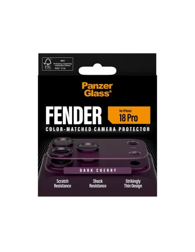 PanzerGlass ® Fender Camera Lens Protector Dark Cherry iPhone 18 Pro Protector de pantalla 1 pieza(s)