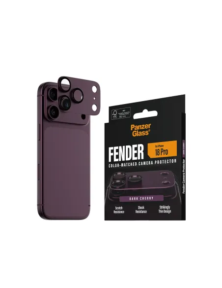 PanzerGlass ® Fender Camera Lens Protector Dark Cherry iPhone 18 Pro Protector de pantalla 1 pieza(s)
