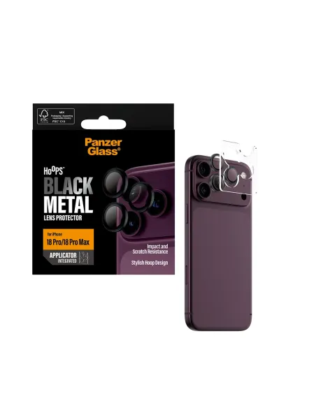 PanzerGlass ® Hoops® Camera Lens Protector Black iPhone 18 Pro | 18 Pro Max Protector de pantalla 1 pieza(s)