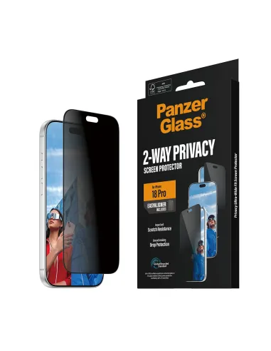 PanzerGlass ® 2-Way Privacy Screen Protector iPhone 18 Pro | Ultra-Wide Fit w. EasyAligner Protector de pantalla 1 pieza(s)