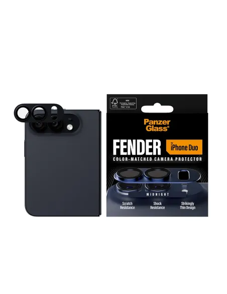 PanzerGlass ® Fender Camera Lens Protector Midnight iPhone Duo Protector de pantalla Apple 1 pieza(s)