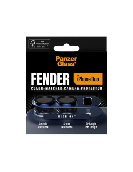 PanzerGlass ® Fender Camera Lens Protector Midnight iPhone Duo Protector de pantalla Apple 1 pieza(s)