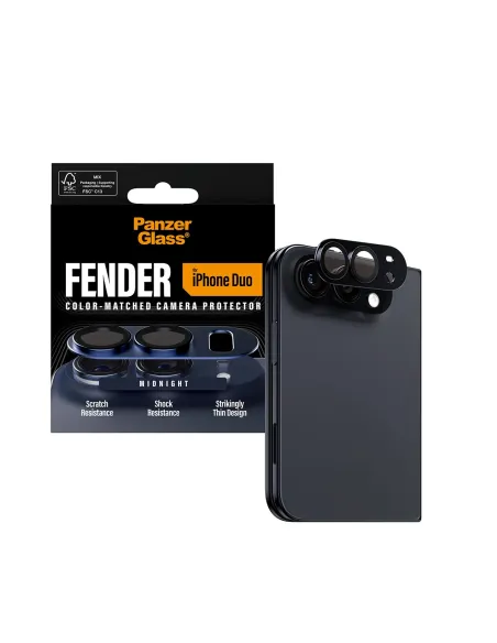 PanzerGlass ® Fender Camera Lens Protector Midnight iPhone Duo Protector de pantalla Apple 1 pieza(s)