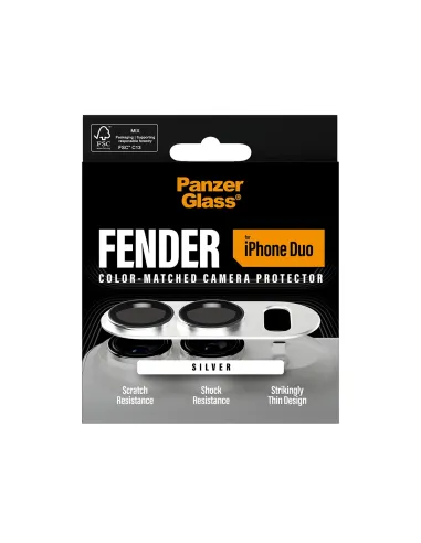 PanzerGlass ® Fender Camera Lens Protector Silver iPhone Duo Protector de pantalla Apple 1 pieza(s)