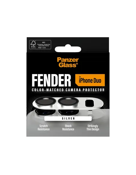PanzerGlass ® Fender Camera Lens Protector Silver iPhone Duo Protector de pantalla Apple 1 pieza(s)