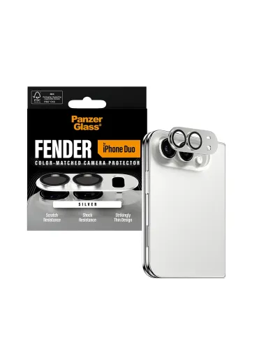 PanzerGlass ® Fender Camera Lens Protector Silver iPhone Duo Protector de pantalla Apple 1 pieza(s)