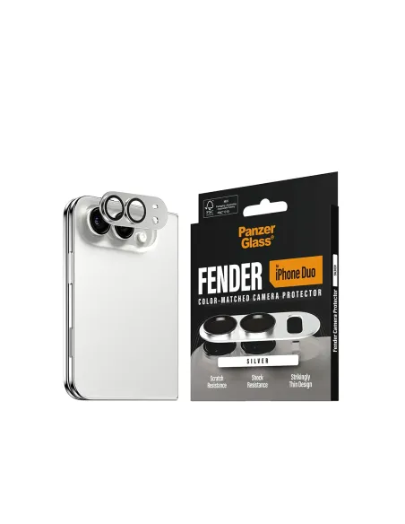 PanzerGlass ® Fender Camera Lens Protector Silver iPhone Duo Protector de pantalla Apple 1 pieza(s)