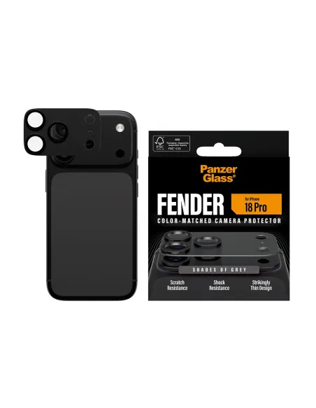 PanzerGlass ® Fender Camera Lens Protector Shades of Grey iPhone 18 Pro Protector de pantalla 1 pieza(s)