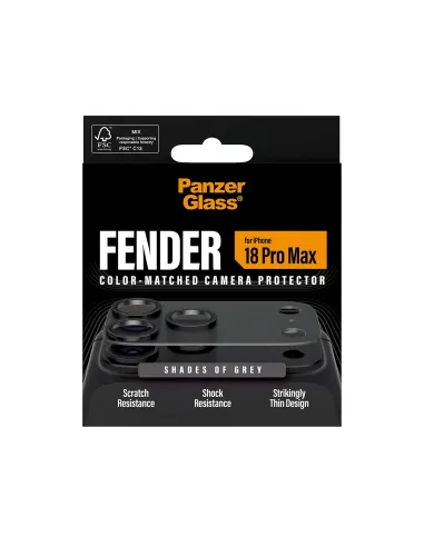 PanzerGlass ® Fender Camera Lens Protector Shades of Grey iPhone 18 Pro Max Protector de pantalla 1 pieza(s)