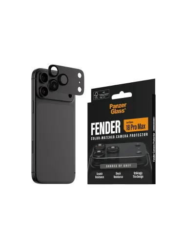 PanzerGlass ® Fender Camera Lens Protector Shades of Grey iPhone 18 Pro Max Protector de pantalla 1 pieza(s)
