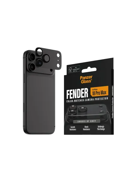 PanzerGlass ® Fender Camera Lens Protector Shades of Grey iPhone 18 Pro Max Protector de pantalla 1 pieza(s)