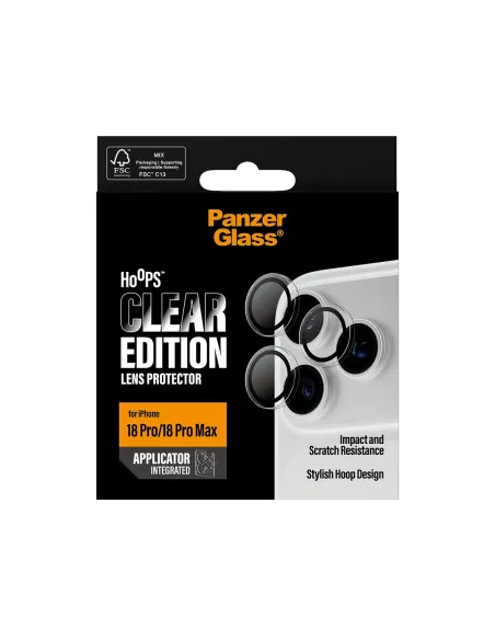 PanzerGlass ® Hoops® Camera Lens Protector Transparent iPhone 18 Pro | 18 Pro Max Protector de pantalla 1 pieza(s)