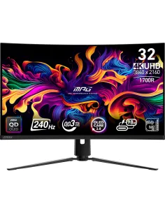 MSI MPG 321CURX QD-OLED pantalla para PC 80 cm (31.5") 3840 x 2160 Pixeles 4K Ultra HD Negro