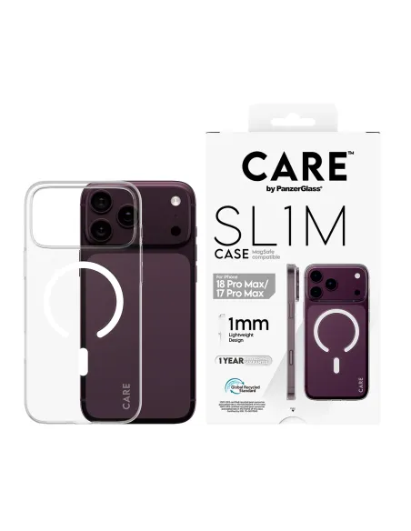 PanzerGlass CARE™ by ® SL1M Case Transparent w. MagSafe iPhone 18 Pro Max | 17 Pro Max funda para teléfono móvil Transparente